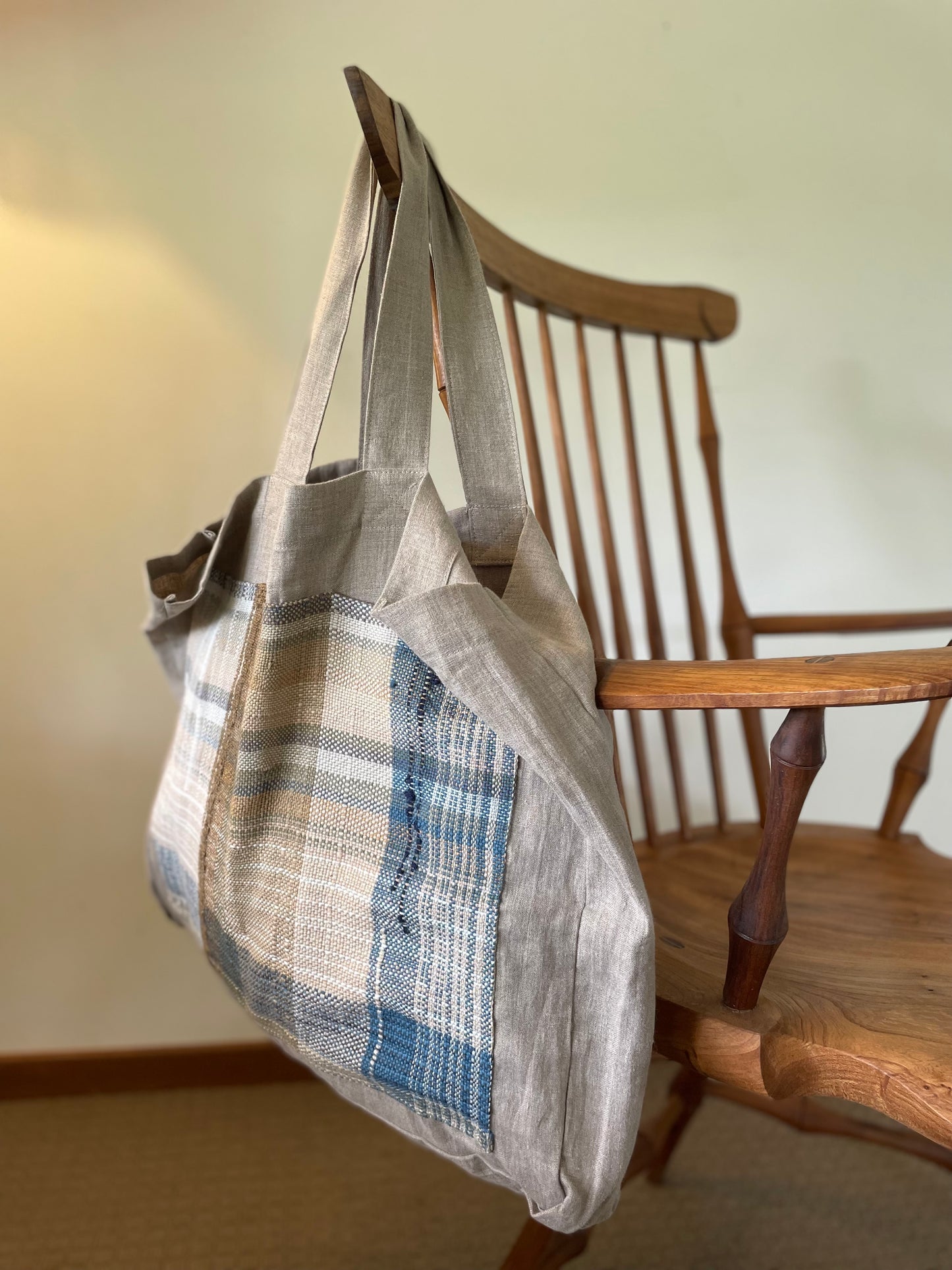 Grevillea ~ Flax/ Linen Oversized Tote - Natural