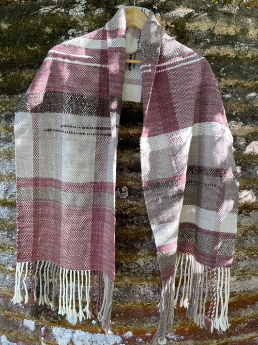 Plum ~ wool shawl