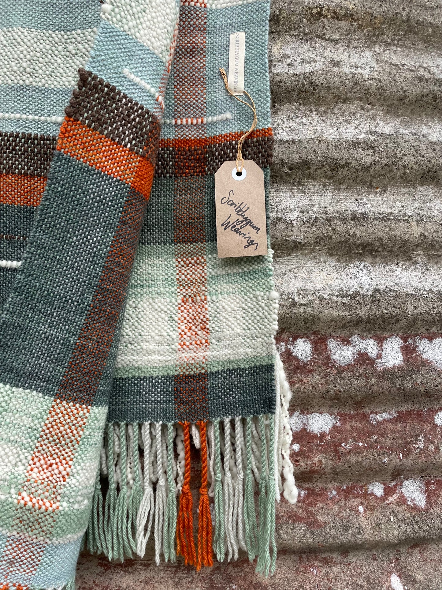 Ocean Mists & Ochre Cliffs ~ Wool Healing Shawl