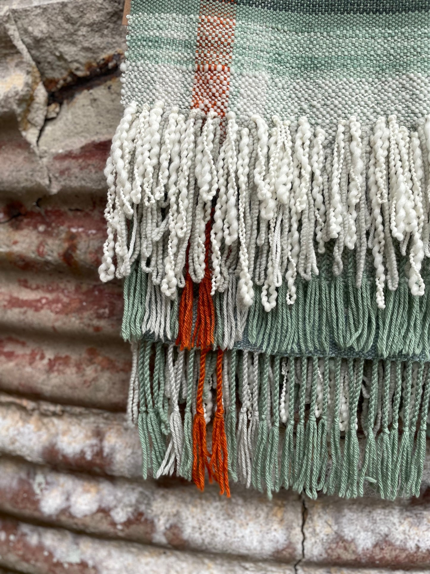 Ocean Mists & Ochre Cliffs ~ Wool Healing Shawl